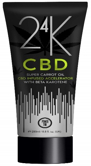 24k CBD Tanning Cream. Buy online or in shop Bishops Stortford. A super charged Carrot Oil and Beta-Carotene accelerator infused with CBD.