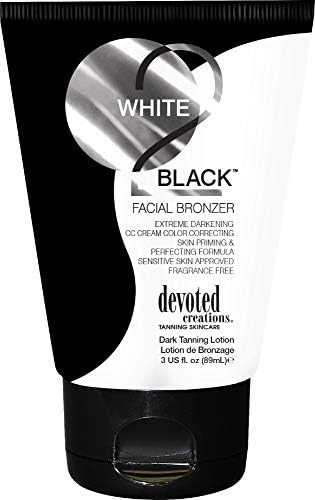 White 2 Black Facial Bronzer rich in DHA, cosmetic and natural bronzers, vitamins and oils. Buy online or in shop Bishops Stortford